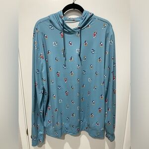 Disney RSVLTS Mickey Light Blue Hoodie Size Large